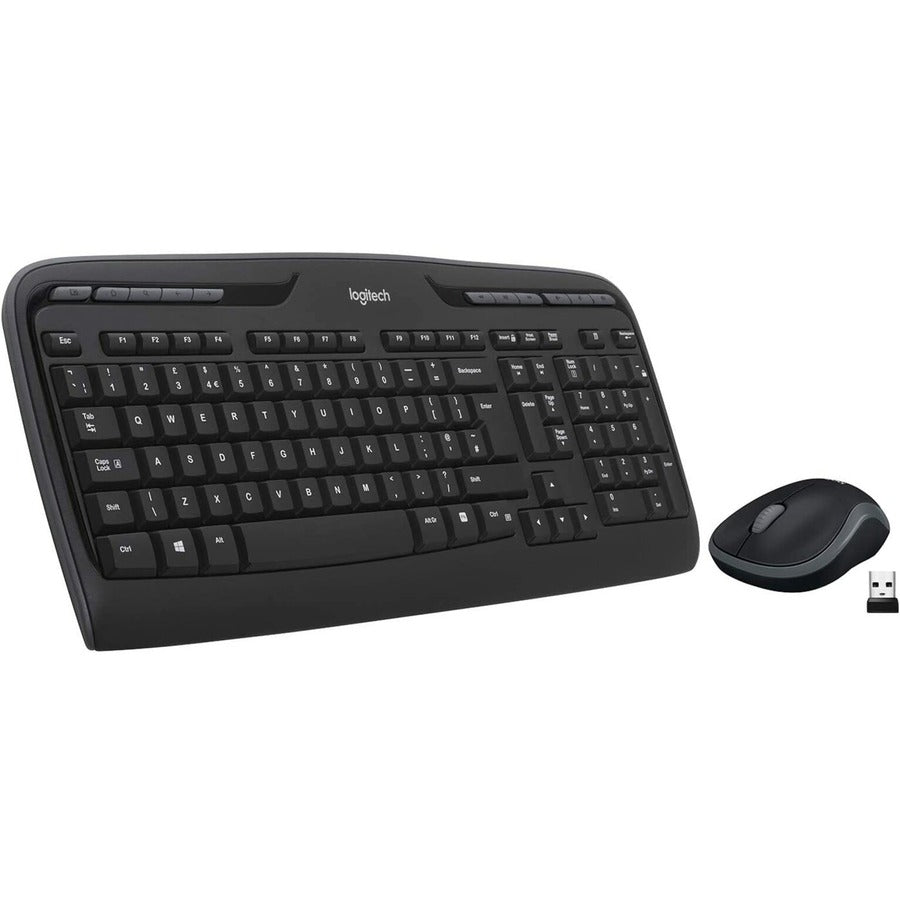 Logitech MK320 Wireless Keyboard and Mouse Combo for Windows, 2.4 GHz Wireless with Unifying USB-Receiver, Portable Mouse, Multimedia Keys