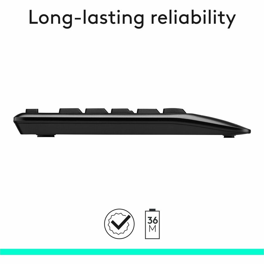 Logitech MK345 Wireless Keyboard and Mouse Combo - Full-Sized Keyboard with Palm Rest, Comfortable Right-Handed Wireless Mouse, 2.4 GHz Wireless USB Receiver