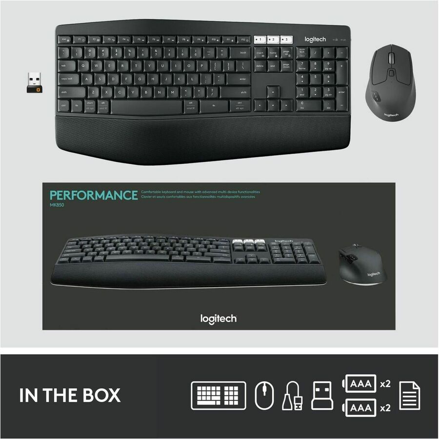 Logitech® MK850 Performance Wireless Keyboard and Mouse Combo