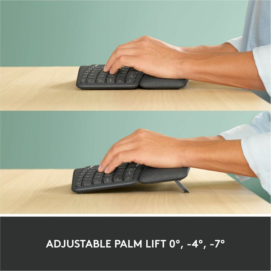 Logitech ERGO K860 Split Ergonomic Keyboard, Wireless Connectivity, Graphite