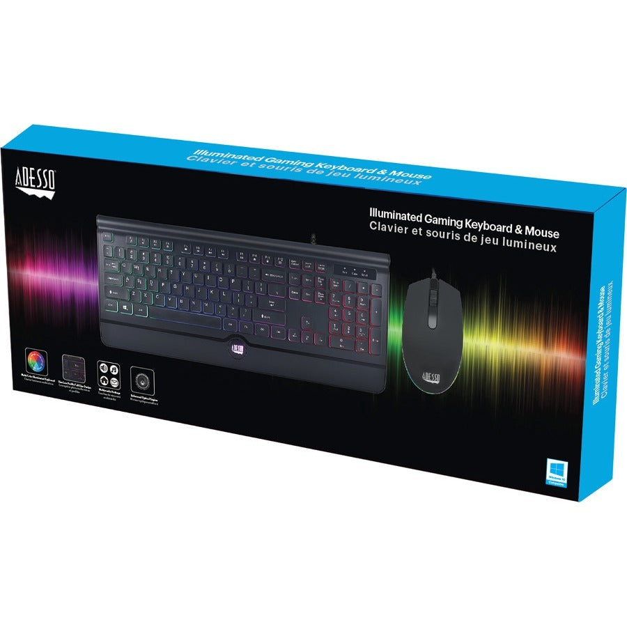 Adesso EasyTouch 137CB Illuminated Gaming Keyboard & Mouse Combo