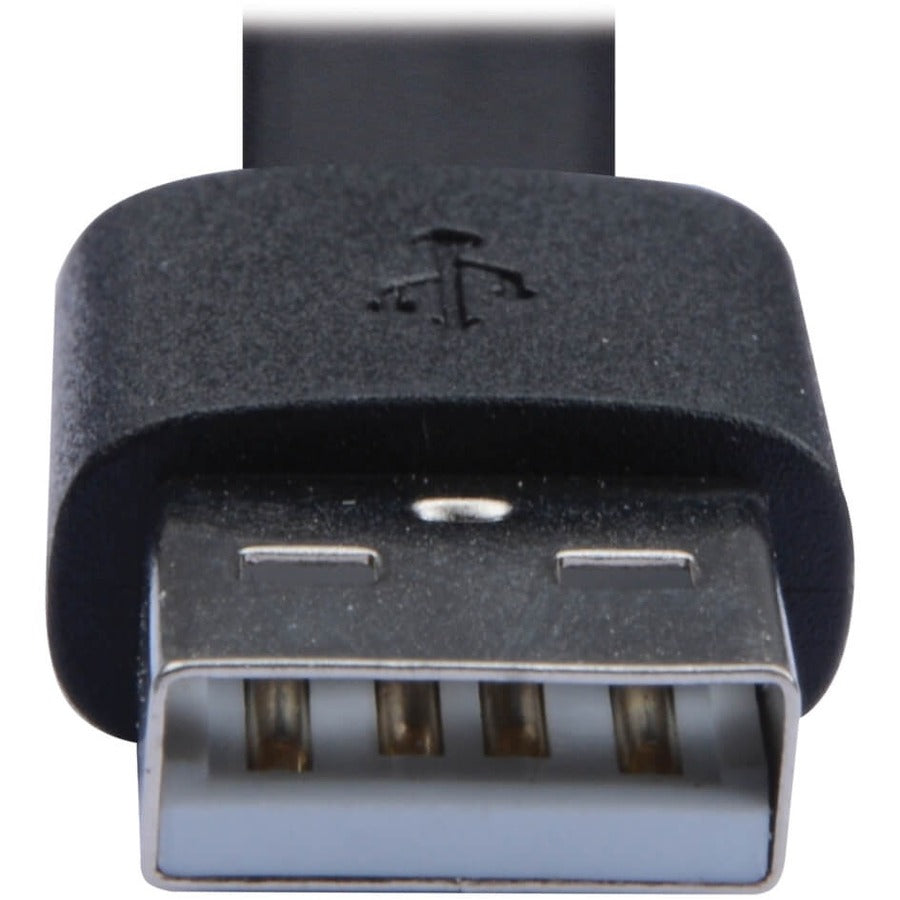 Eaton Tripp Lite Series USB-A to USB-C Flat Cable - M/M, USB 2.0, Black, 3 ft. (0.91 m)