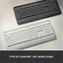 Logitech Signature K650 Comfort Full-Size Wireless Keyboard with Wrist Rest, BLE Bluetooth or Logi Bolt, Off-white