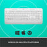 Logitech Signature K650 Comfort Full-Size Wireless Keyboard with Wrist Rest, BLE Bluetooth or Logi Bolt, Off-white