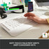 Logitech Signature K650 Comfort Full-Size Wireless Keyboard with Wrist Rest, BLE Bluetooth or Logi Bolt, Off-white