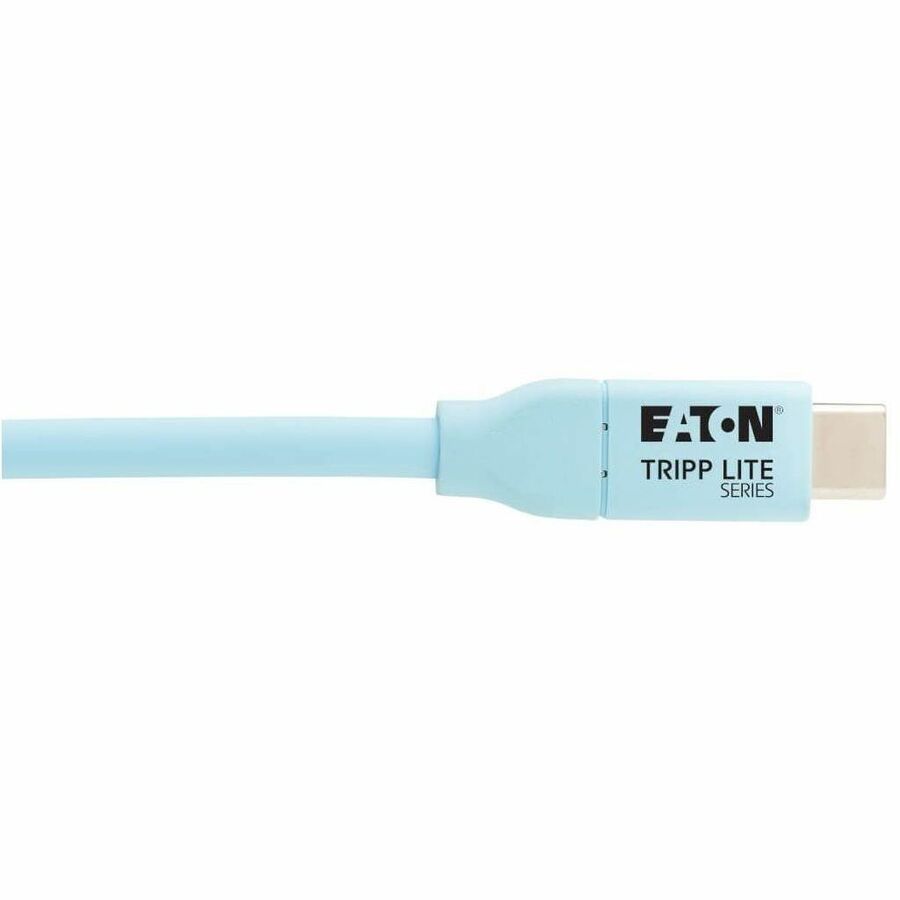 Eaton Tripp Lite Series Safe-IT USB-C Cable (M/M), Antibacterial, Ultra Flexible, 240W PD Charging, Light Blue, 6 ft. (1.8 m)