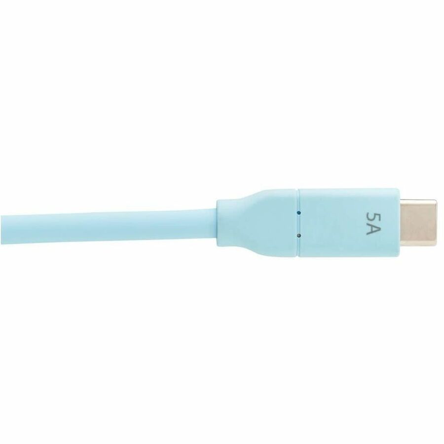 Eaton Tripp Lite Series Safe-IT USB-C Cable (M/M), Antibacterial, Ultra Flexible, 240W PD Charging, Light Blue, 6 ft. (1.8 m)