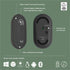 Logitech Pebble Mouse 2 M350s Slim Bluetooth Wireless Mouse, Portable, Customizable Button, Quiet Clicks - Tonal Graphite