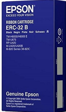 Epson ERC-32B-SINGLE 1-Pack Black Ribbon for Epson H6000 Slip/U675