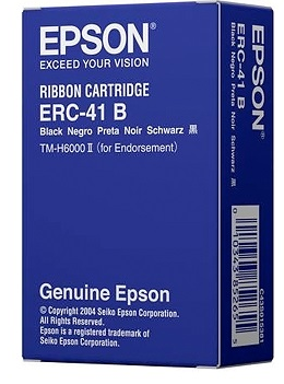 Epson ERC-41B-SINGLE 1-Pack Black Ribbon for Epson H6000 with Endorse