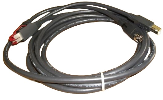 Epson CEPS-010842A 3 meter (9.84 feet) Cable, 24V PoweredUSB & Hosiden-M, Dark Gray
