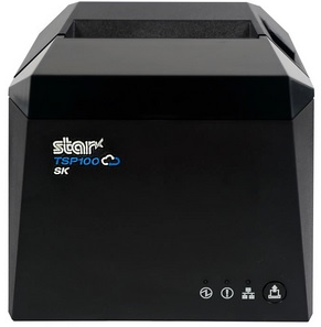 Star TSP143IV SK Star 39473310 Liner-Free Thermal Printer for Sticky Paper, Cutter, USB-C, Ethernet