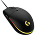 Logitech G203 Wired Gaming Mouse, 8,000 DPI, Rainbow Optical Effect LIGHTSYNC RGB, 6 Programmable Buttons, Black
