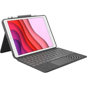 Logitech Combo Touch Keyboard/Cover Case iPad (7th Generation), iPad (9th Generation), iPad (8th Generation) Tablet - Graphite