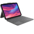 Logitech Combo Touch Keyboard/Cover Case (Folio) for 10.9" Apple, Logitech iPad (10th Generation &A16) Tablet - Oxford Gray