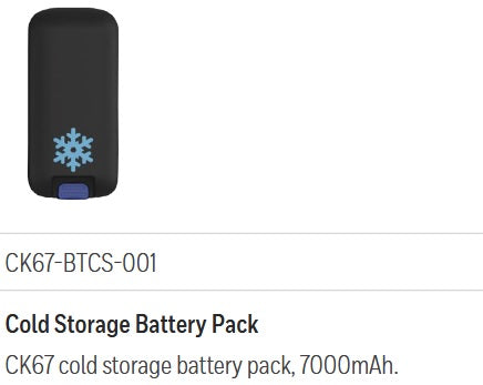 Honeywell CK67-BTCS-001 CK67 Cold Storage Battery, 7000mAh