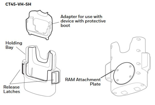 Honeywell CT45-VH-SH CT45/CT47 Vehicle Holder, Scan Handle Compatible
