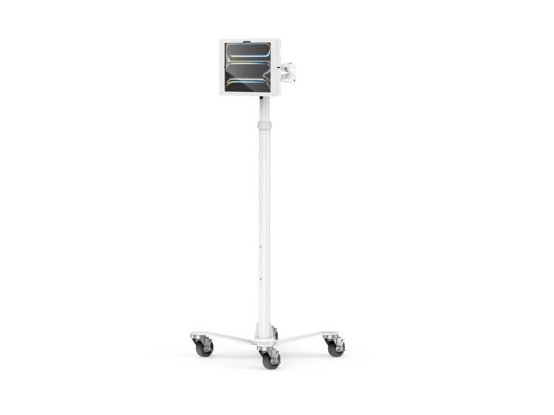 iPad Air M2 & M3 11IN, Apex Enclosure Rolling Cart - Rise Freedom Extended White