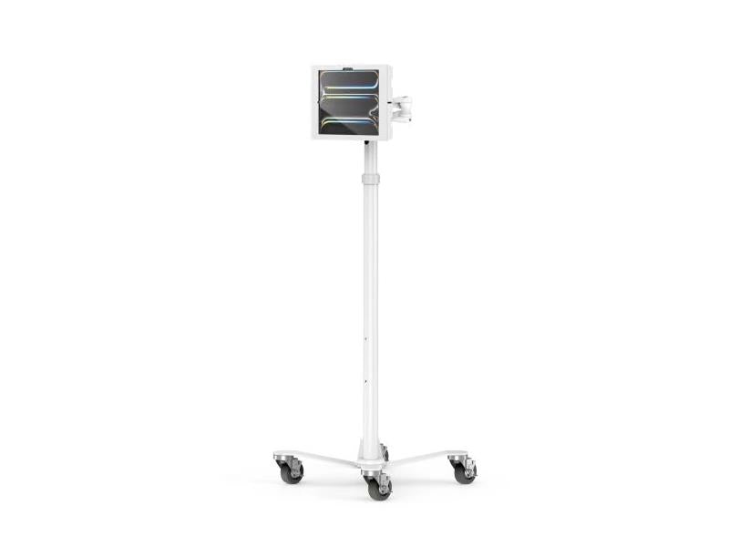 iPad Air M2 & M3 13IN, Apex Enclosure Rolling Cart - Rise Freedom Extended White