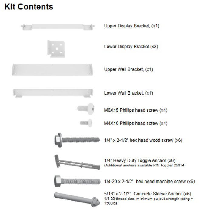 Elo E721949 Wall Mount Bracket Kit for IDS 32