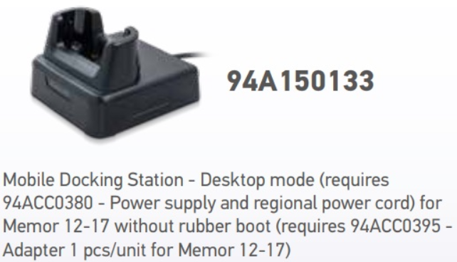 Datalogic Memor 12 94A150133 Smart Docking Station - Desktop Mode