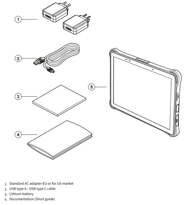 Custom America T-Ranger Tablet 93DHN015600L33 Rugged Tablet, 2D Barcode Reader, LTE Android 11id