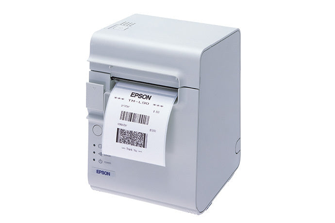 TM-L90 Plus Linered Thermal Label and Receipt Printer, USB + Wireless Dongle, Dark Gray
